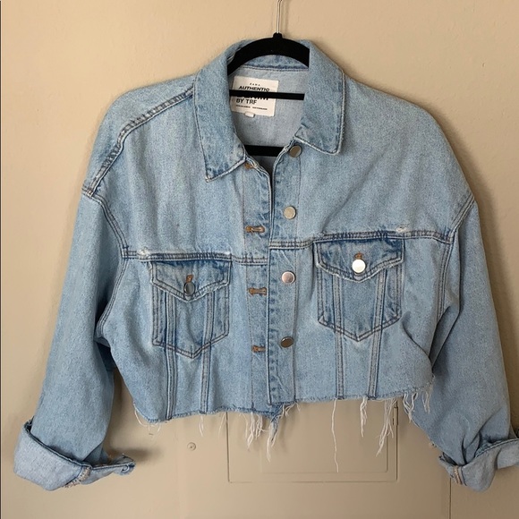 zara denim jacket cropped